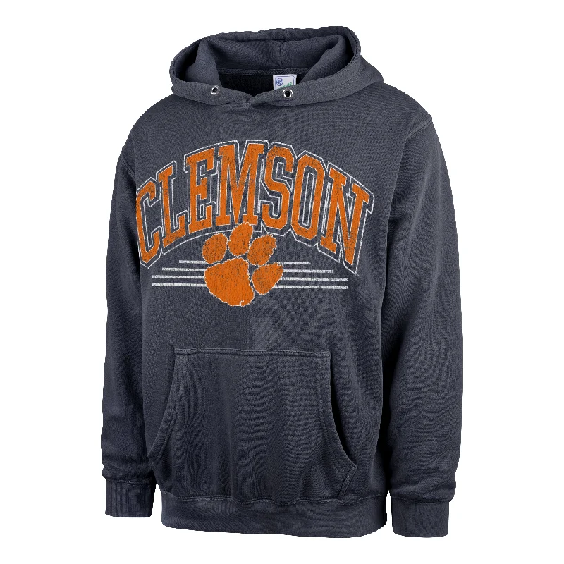 mens hoodie for casual chic comfort-CLEMSON TIGERS SUN FADE '47 PIERCE HOOD