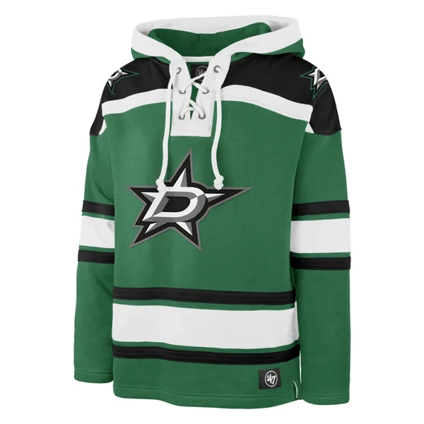 mens hoodie with comfortable modern fabric-DALLAS STARS '47 SUPERIOR LACER PULLOVER HOOD