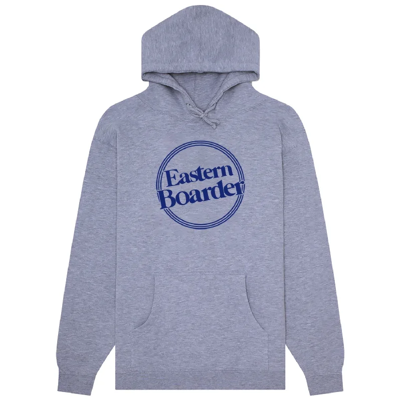 mens hoodie with stylish design features-EasternBoarder Dot Logo Hoodie Grey Heather