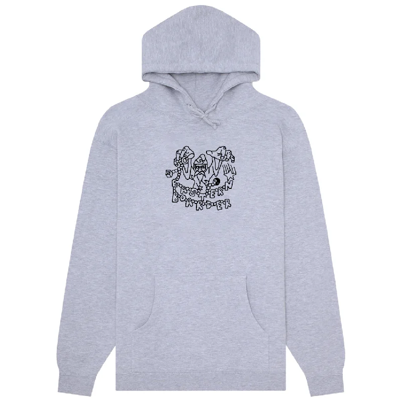 mens hoodie for stylish outdoor activities-EasternBoarder Wizard Hoodie Grey Heather