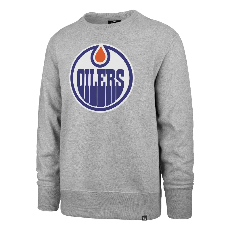 mens hoodie for active men on the move-EDMONTON OILERS IMPRINT '47 HEADLINE CREW