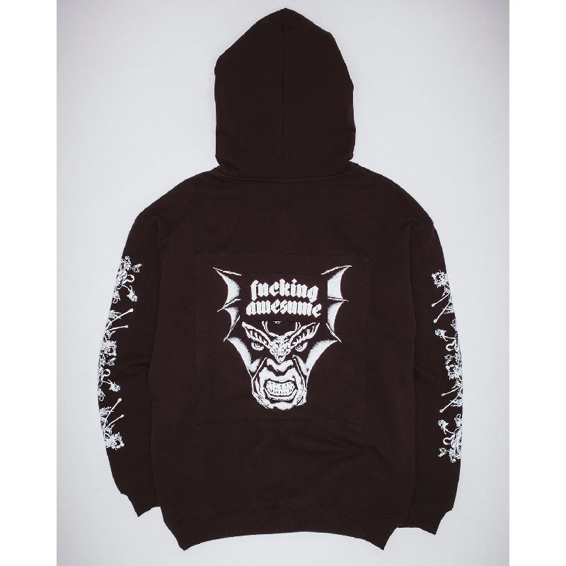 mens hoodie for sleek modern feel-Fucking Awesome Nightmare Patch Hoodie Black