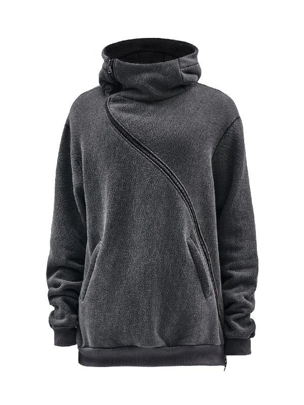 mens hoodie for stylish layering option-gurutze hoodie cold dyed grey