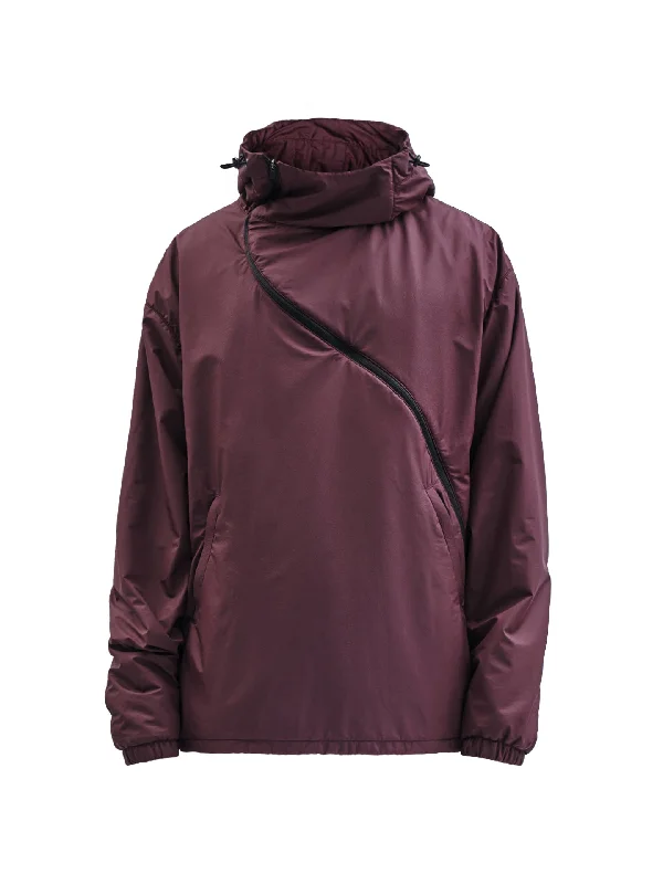 mens hoodie with cozy modern appeal-gurutze insulated hoodie burgundy