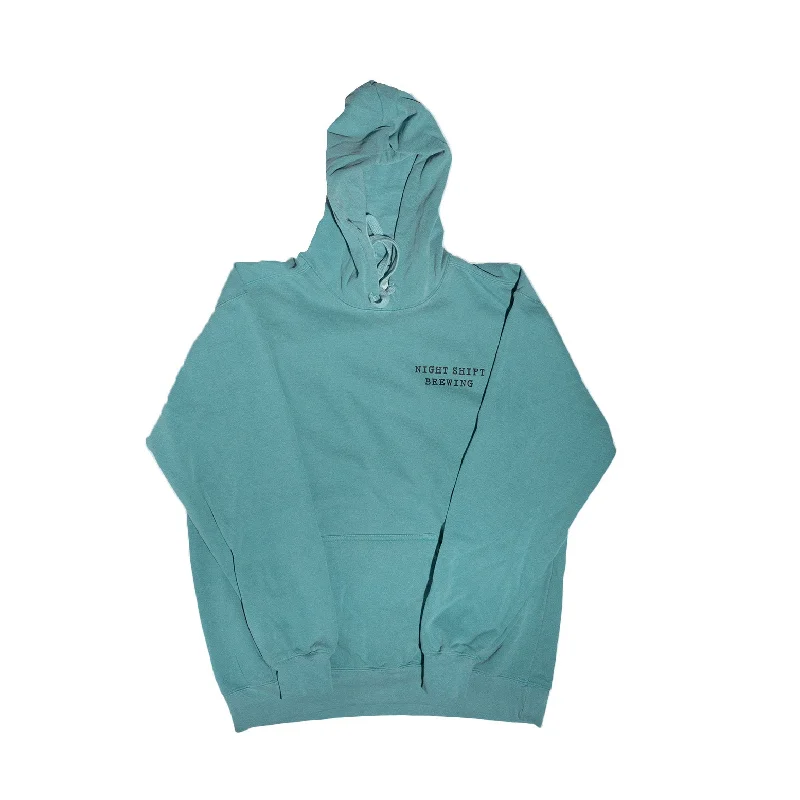 mens hoodie with elegant finish-Hooded Sweatshirt - Seafoam