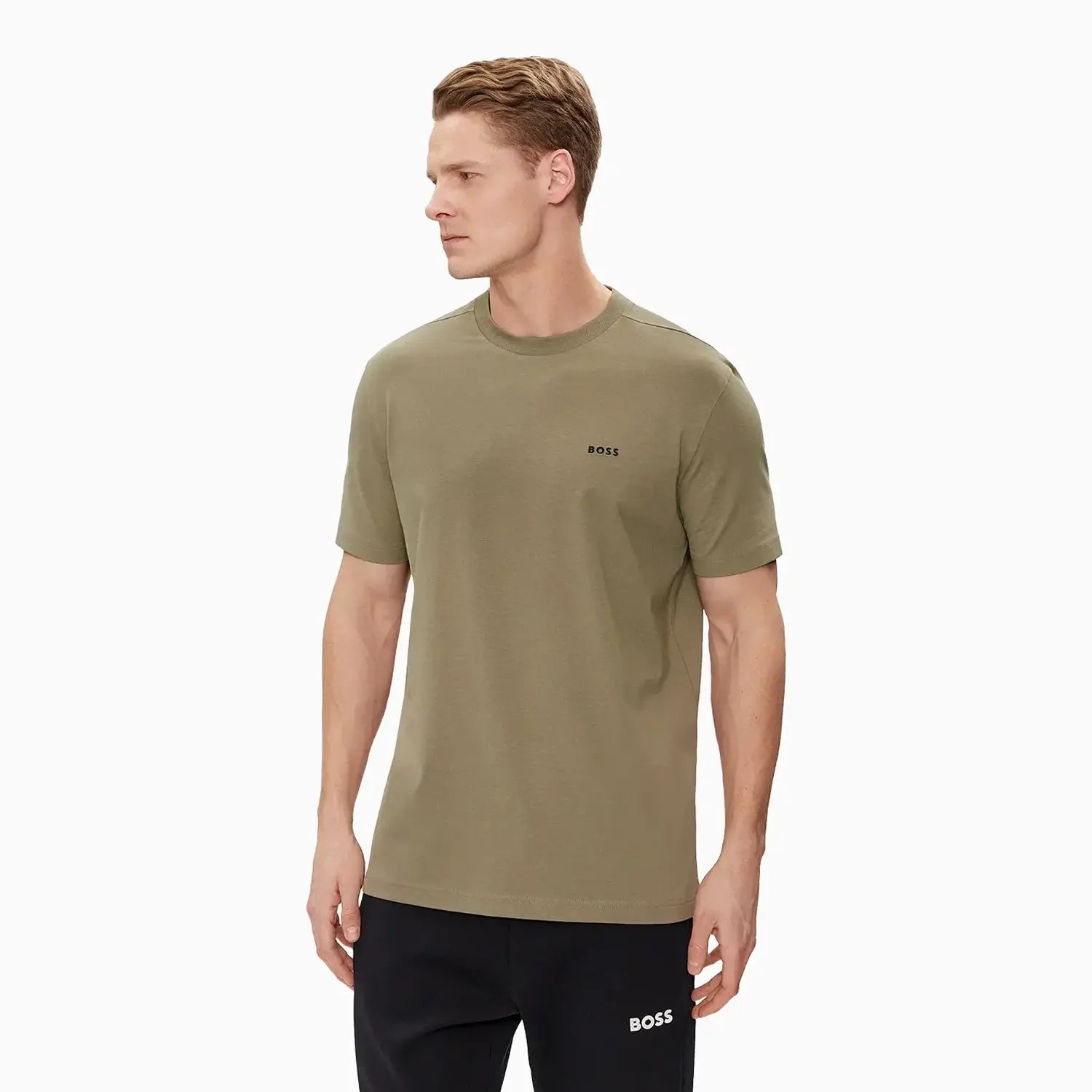 Men’s short-sleeve yore polos-Men's Stretch Cotton Regular Fit T-Shirt With Contrast Logo