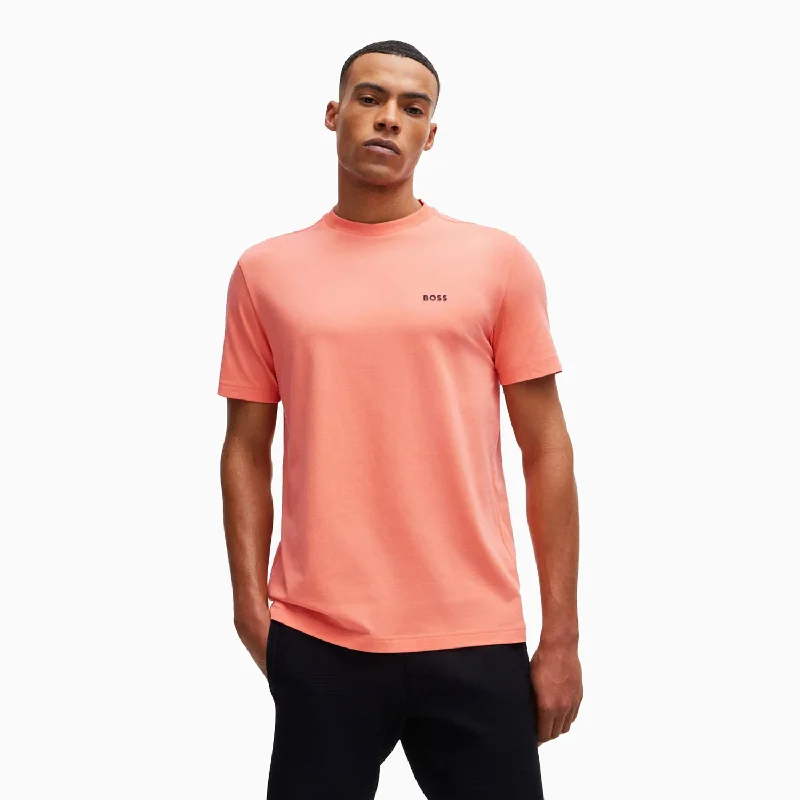 Men’s short-sleeve urn polos-Men's Stretch Cotton Regular Fit T-Shirt With Contrast Logo