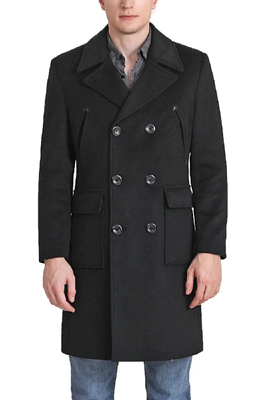 men's jackets for casual daily wear-Landing Leathers Men Addison Wool Blend Pea Coat