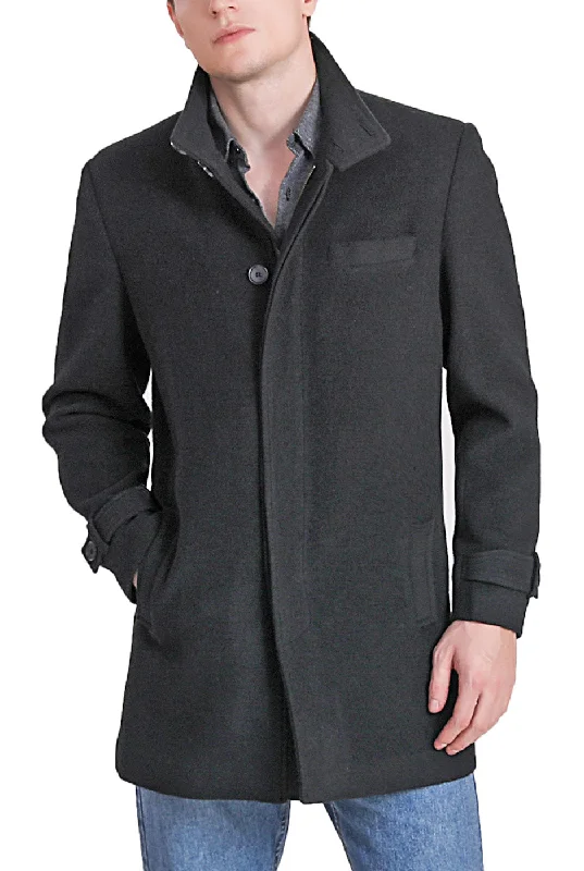 men's jackets for weekend outdoor activities-Landing Leathers Men Owen Wool Blend Car Coat