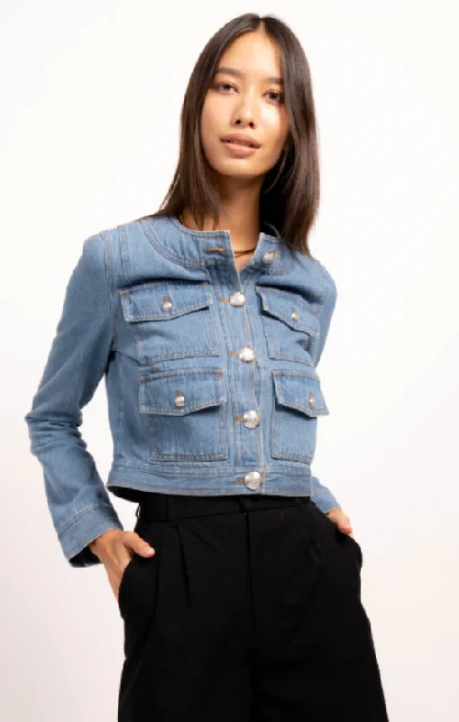 men's jackets with ergonomic fit design-Liam Denim Lady Jacket