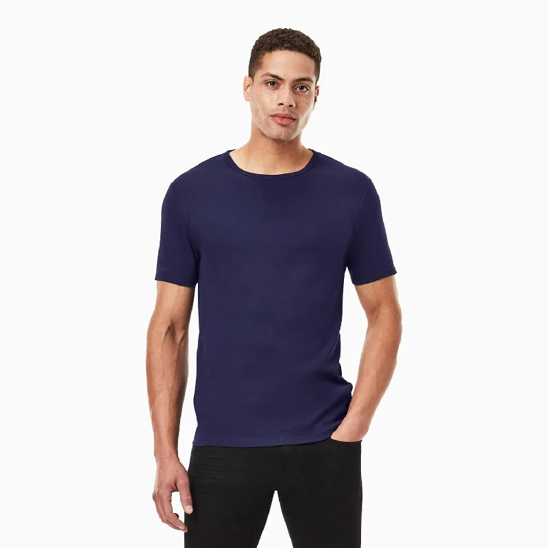 Men’s short-sleeve vane shirts-Men's Base Round Neck T-Shirt 2-Pack