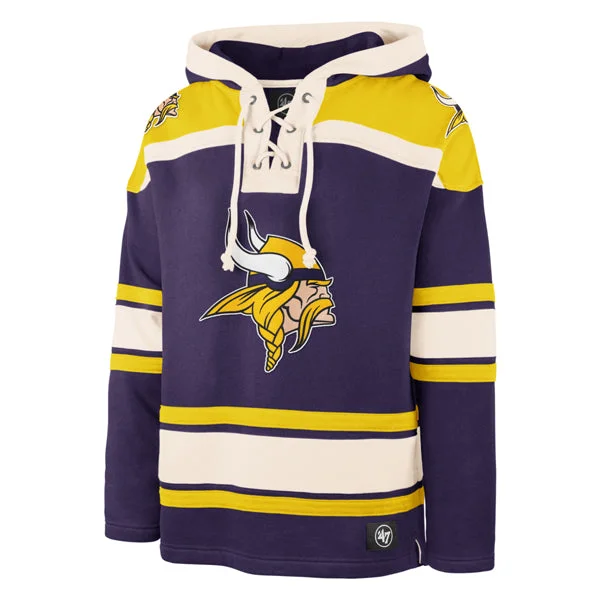 mens hoodie for everyday performance-MINNESOTA VIKINGS SUPERIOR LACER HOOD MENS