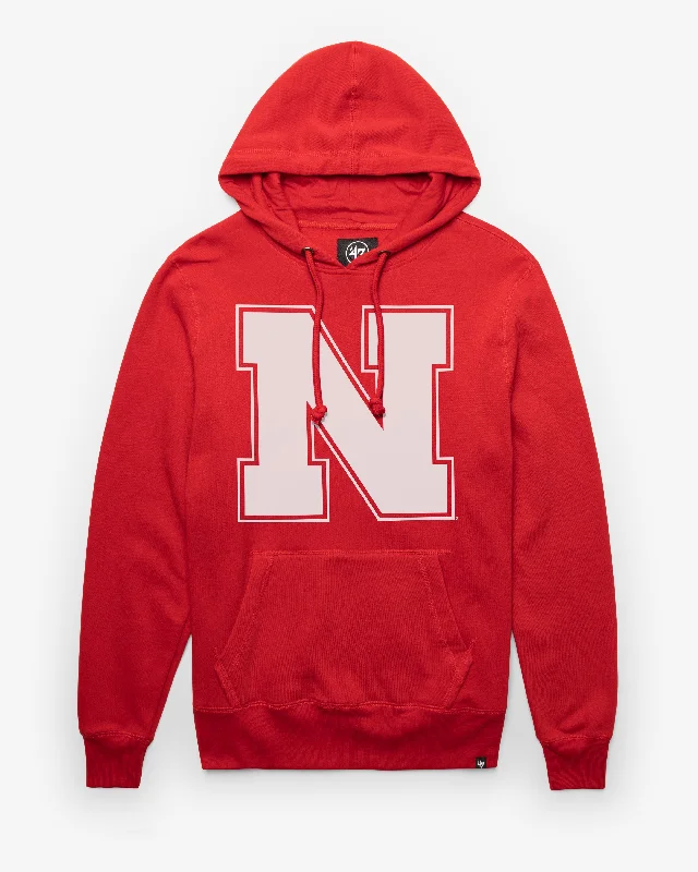 mens hoodie with sleek urban appeal-NEBRASKA CORNHUSKERS IMPRINT '47 HEADLINE HOOD