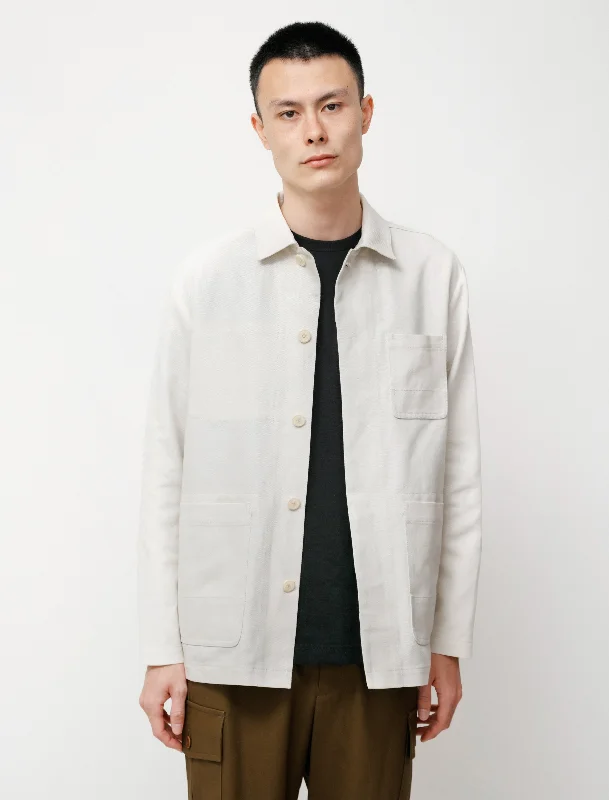 men's jackets for outdoor performance-Compact High Twisted Atelier Jacket Off White