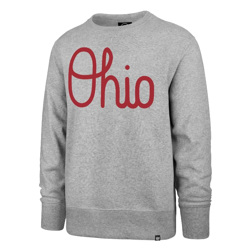 mens hoodie for sleek modern feel-OHIO STATE BUCKEYES VINTAGE IMPRINT '47 HEADLINE CREW