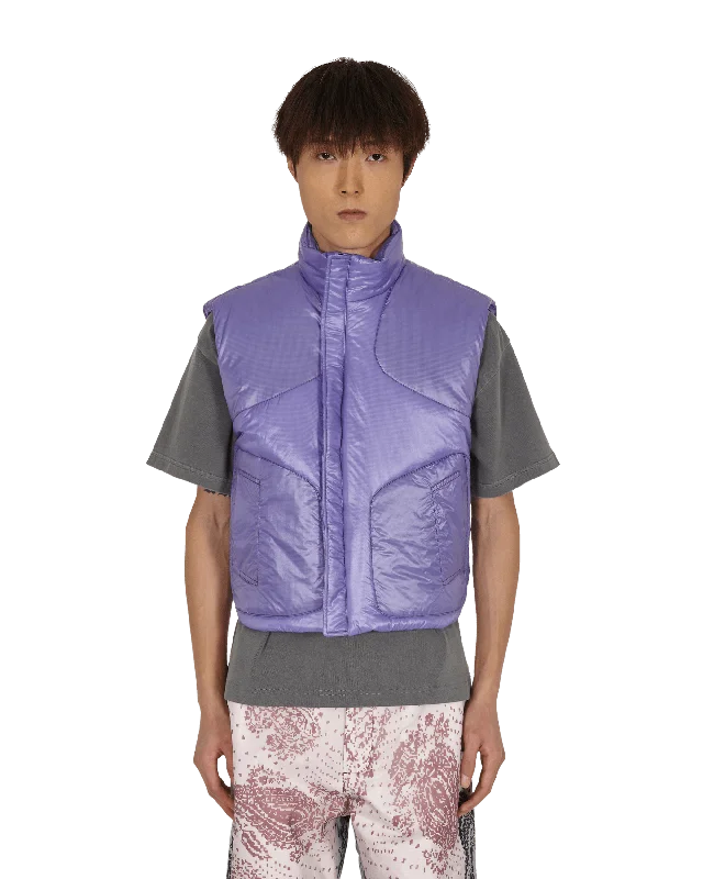 men's jackets with side zippers for ventilation-PERTEX Vest Purple