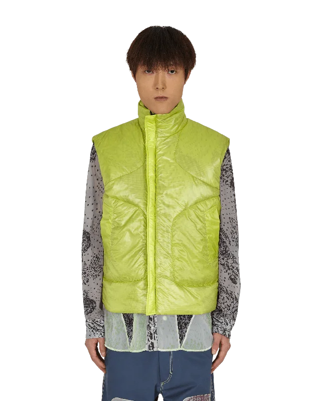 men's jackets with water-resistant fabric-PERTEX Vest Yellow