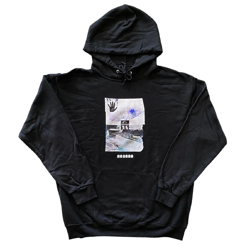 mens hoodie for stylish minimalist look-PEMDAS Collage Hoodie Black