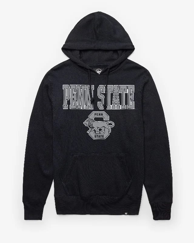 mens hoodie for smart, casual style-PENN STATE NITTANY LIONS VINTAGE STRAIGHT BLOCK '47 HEADLINE HOOD