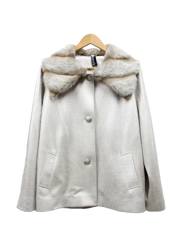 men's jackets with stylish winter details-Platinum Cobra Luxe City Jacket w Fur Collar