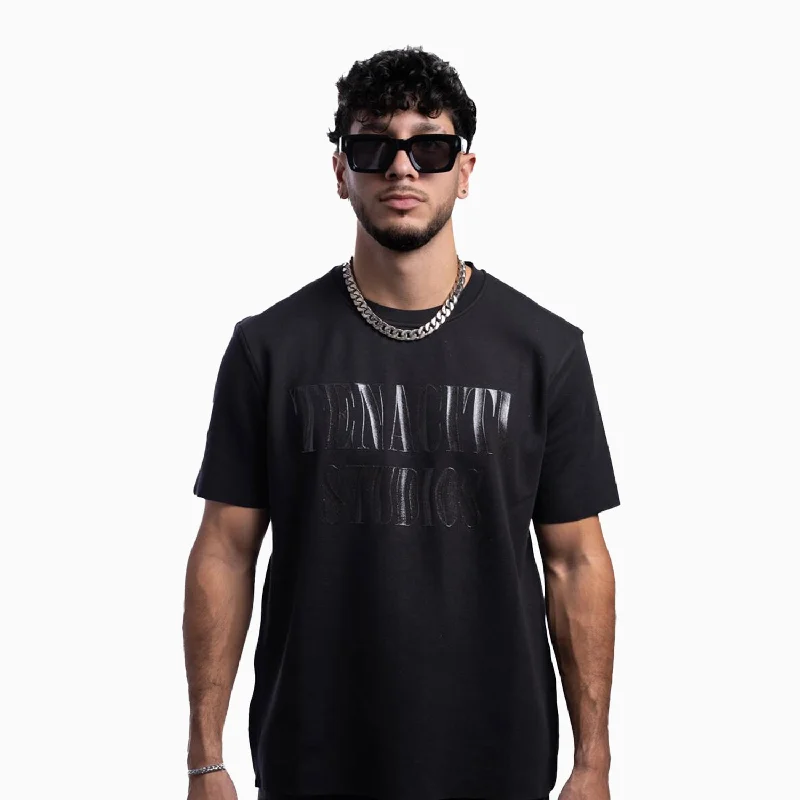 Men’s short-sleeve lurk shirts-Men's TNC Raves Black T-Shirt