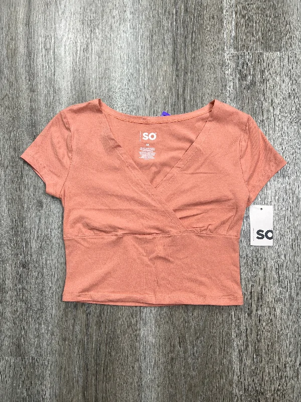 Men’s short-sleeve fizz tees-Coral Top Short Sleeve Basic So, Size M