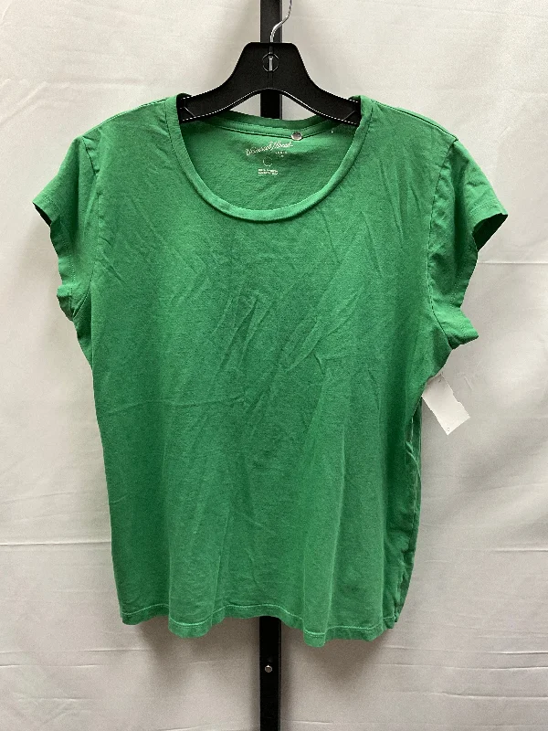 Men’s short-sleeve tope tees-Green Top Short Sleeve Basic Universal Thread, Size L