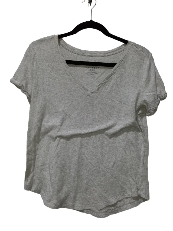 Men’s short-sleeve zest shirts-Grey Top Short Sleeve Basic Aeropostale, Size Xs