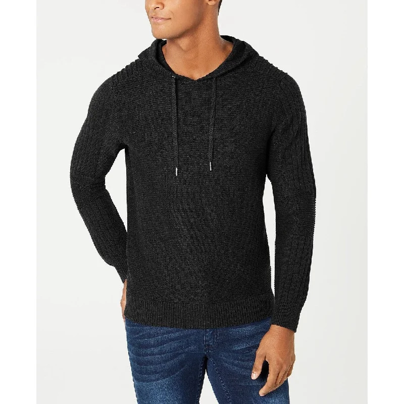 Men's ion sweater-INC International Concepts Men's Hooded Sweater Black Size X-Large