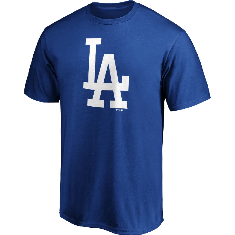 Men’s short-sleeve oust tops-Men's Dodgers Cotton Official Logo Short Sleeve