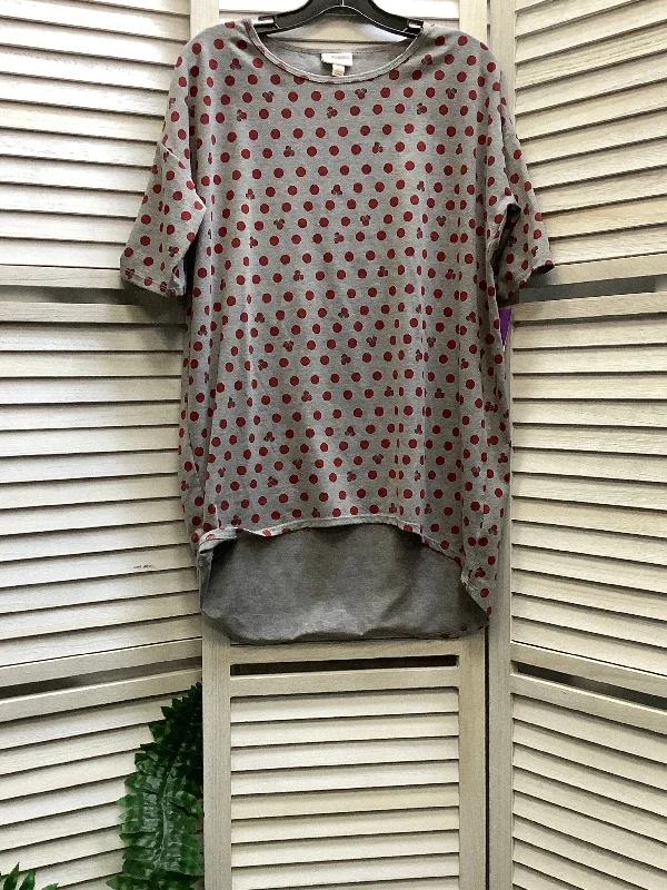 Men’s short-sleeve zing tees-Polkadot Pattern Top Short Sleeve Basic Lularoe, Size Xs