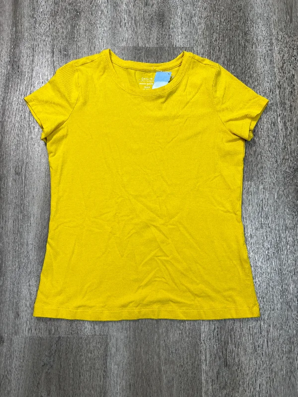 Men’s short-sleeve mire tops-Top Short Sleeve Basic By Banana Republic In Yellow, Size: Xs