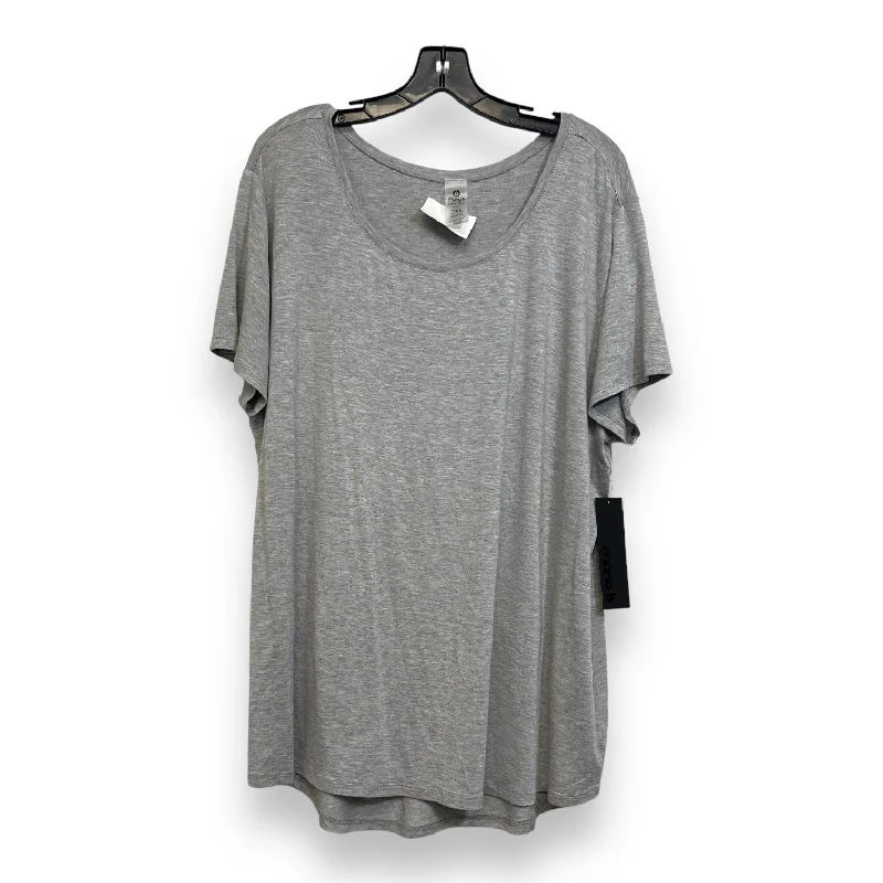 Men’s short-sleeve burr shirts-Top Short Sleeve Basic By Mono B In Grey, Size: 3x