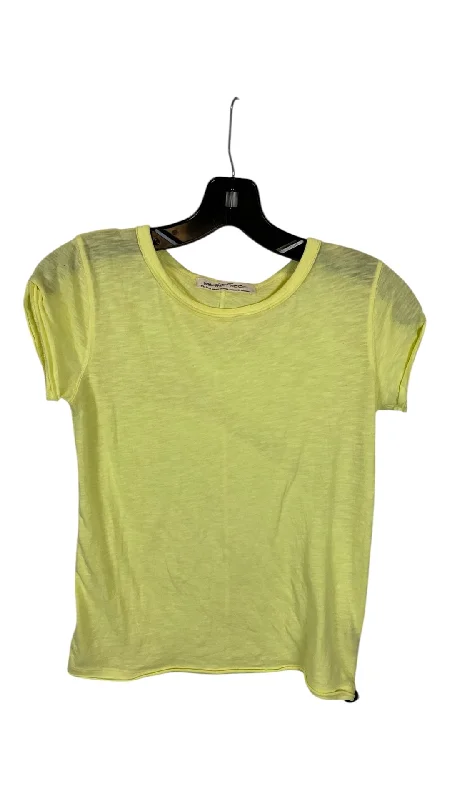 Men’s short-sleeve clod tops-Top Short Sleeve By We The Free In Yellow, Size: Xs