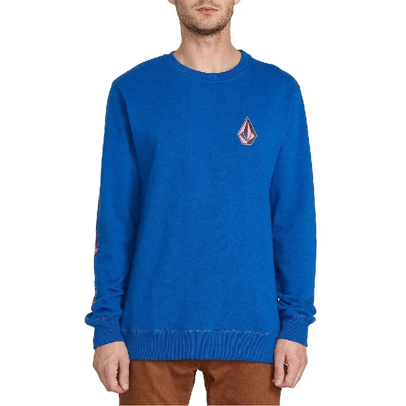 Men's menhir sweater-Volcom Men's Brasstacks Deadly Stone Sweatshirt Navy Size X-Large