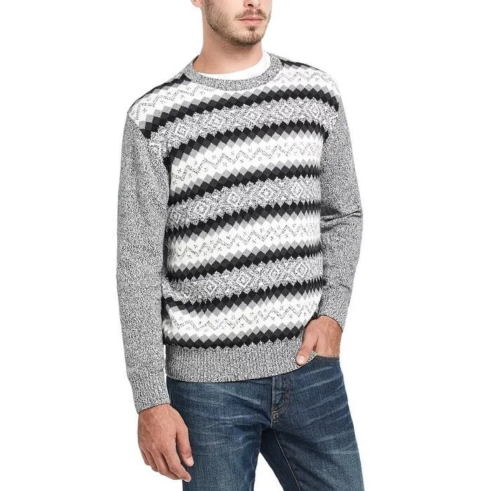 Men's polarizer sweater-Weatherproof Vintage Men's Fair Isle Ski Sweater Black Size XXX-Large