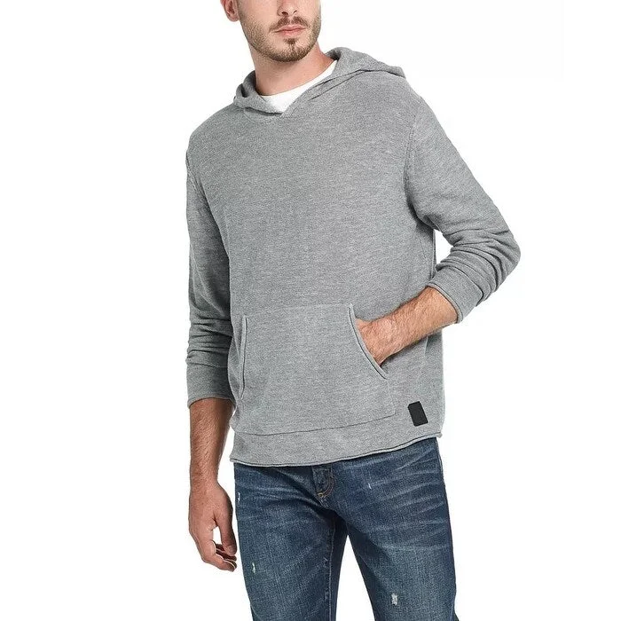 Men's breccia sweater-Weatherproof Vintage Men's Lightweight Hooded Sweatshirt Grey Size Small