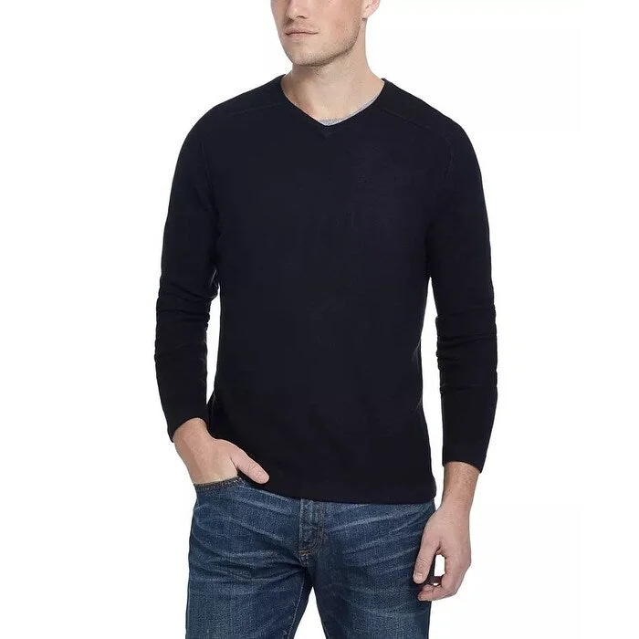 Men's clam sweater-Weatherproof Vintage Men's Soft Touch V-Neck Sweater Black Size 3XL - XXX-Large