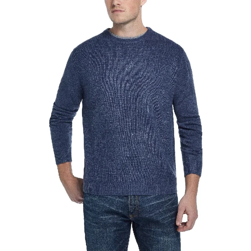 Men's heron sweater-Weatherproof Vintage Men's Waffle Knit Sweater Blue Size 3X