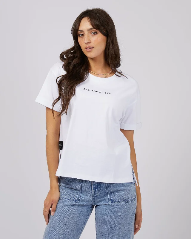 Men’s short-sleeve urge tops-All About Eve AAE Washed Tee White