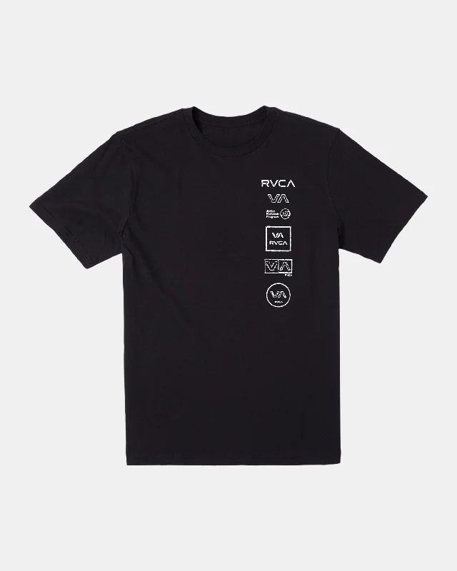 Men’s short-sleeve nook shirts-Boys All Logo Tee - Black