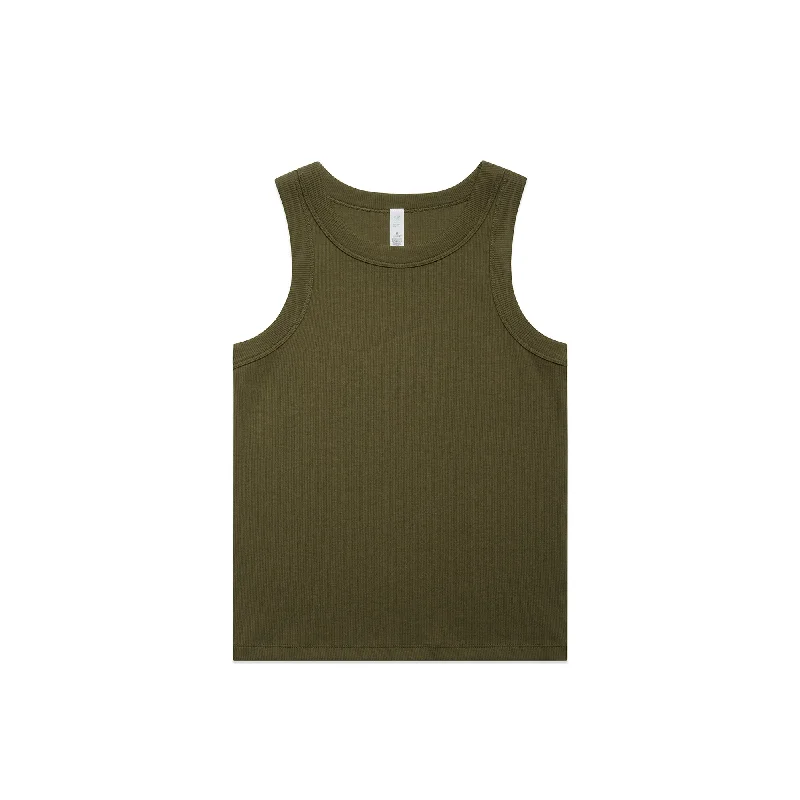 Men’s short-sleeve zing tees-AS Colour Organic Rib Tank Army