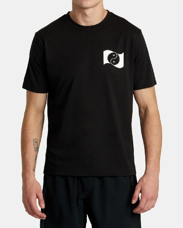 Men’s short-sleeve meld tops-Balance Banner Tee - Black