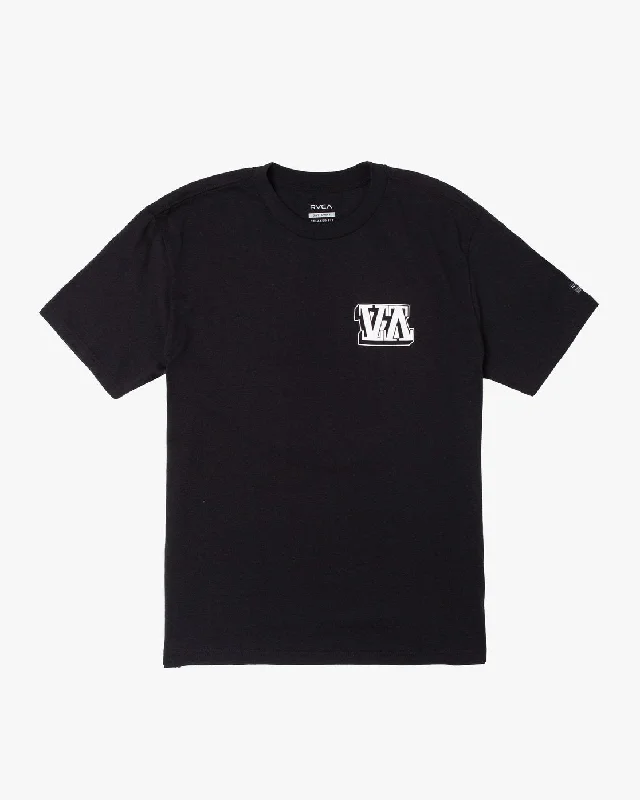 Men’s short-sleeve glib tops-Big Block Tee - Black