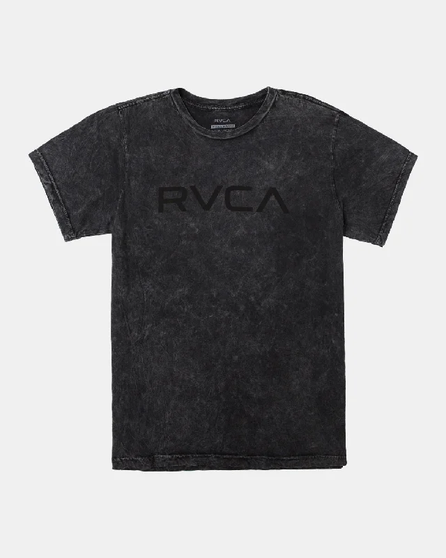 Men’s short-sleeve toff shirts-Big RVCA Tie-Dyed Tee - Black Shock Wash