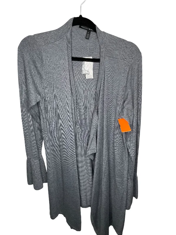 Men’s short-sleeve tope shirts-Cardigan By White House Black Market In Grey, Size: L