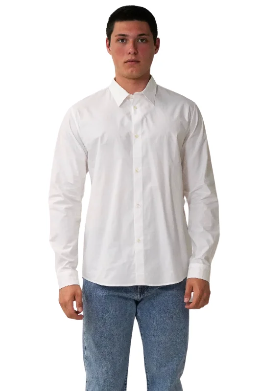 Men’s short-sleeve mire polos-Casual Shirt in White