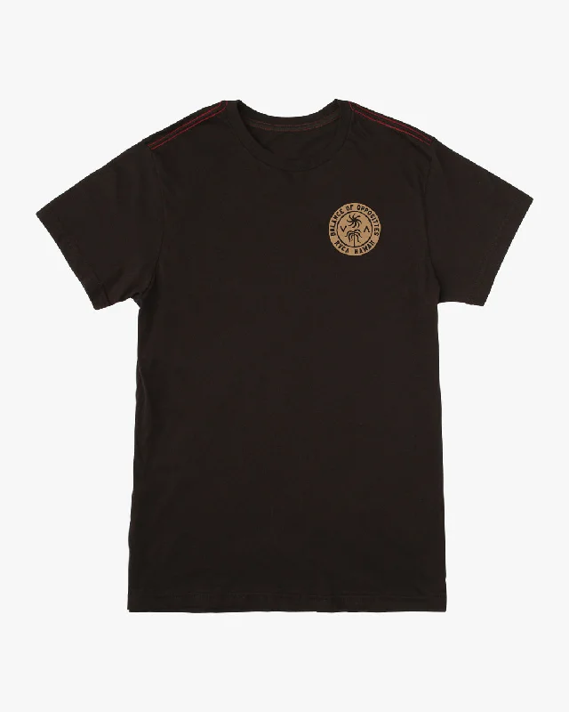 Men’s short-sleeve nook tees-Hawaii Sunpalm Tee - Pirate Black