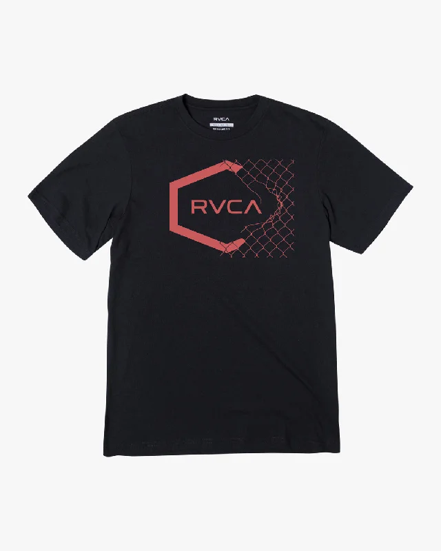 Men’s short-sleeve wisp polos-Hex Fence Slub Tee - RVCA Black