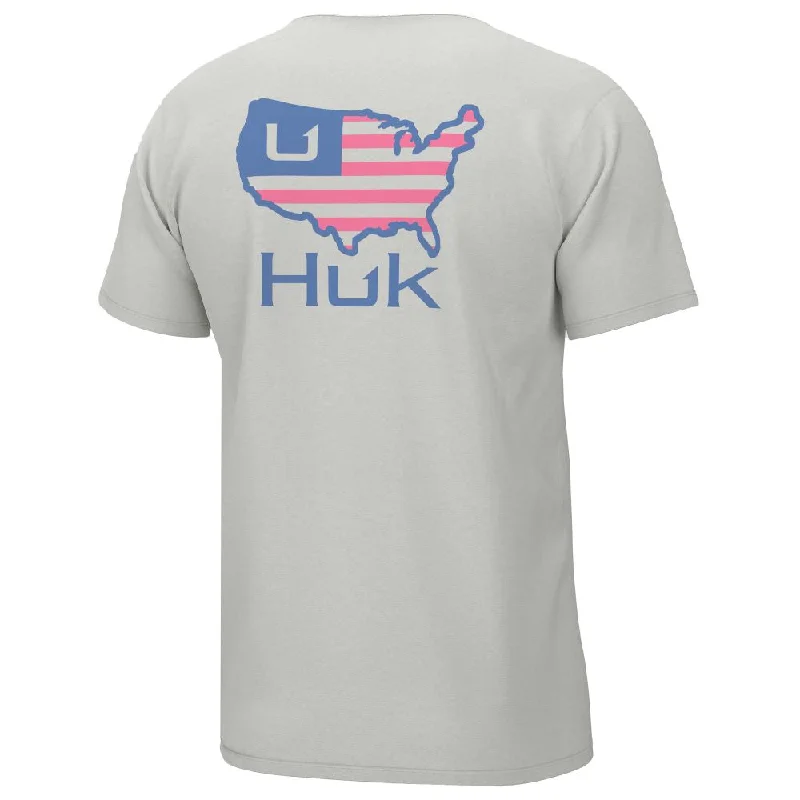 Men’s short-sleeve quid tops-'Huk' Men's American Huk Tee - White